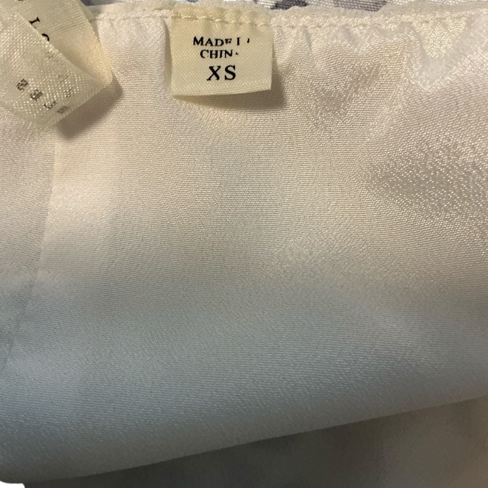 Guess Women's Ivory Ruffle Cap Sleeve Babydoll Party Dress Holiday Dress XS - Picture 8 of 11
